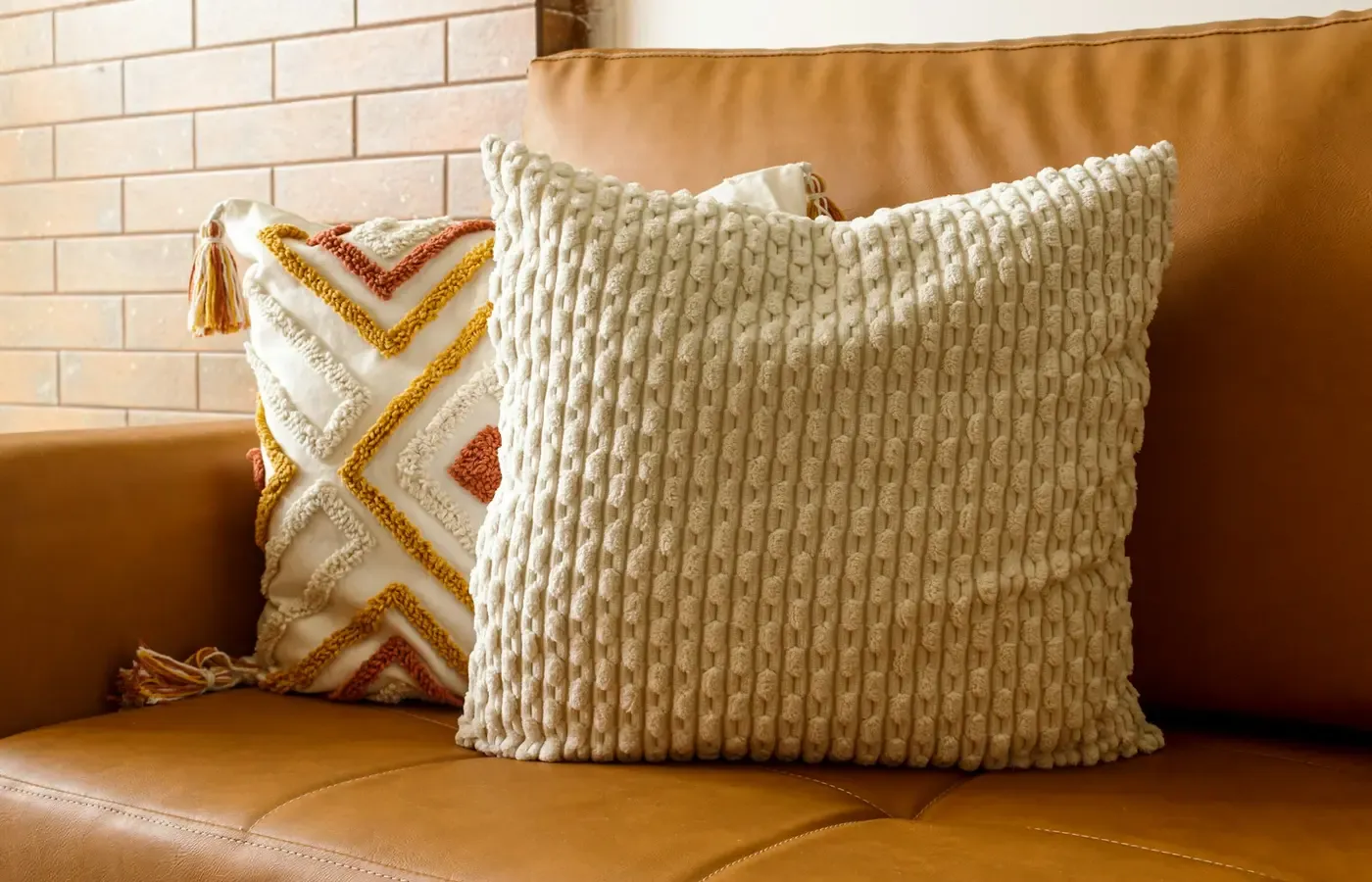 Removable sofa cushion cover with zipper
